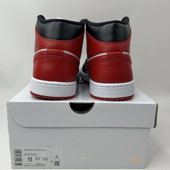 Nike Shoes Air Jordan 1 Mid Retro “Bred Toe” 2023 - Picture 4 of 5
